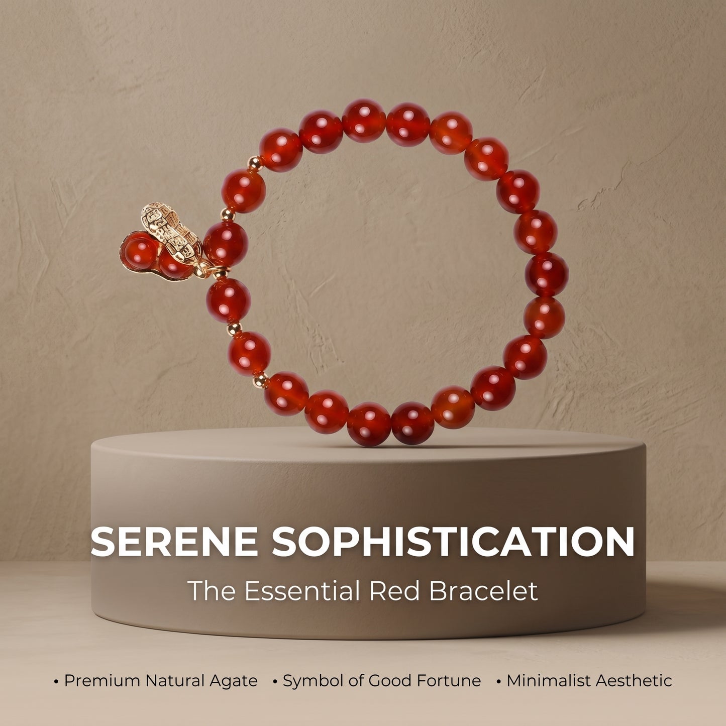 Koi Agate Beaded Bracelet for Women, Natural Stone Bead Wrist Jewelry with Polished Beads, Natural Polished Style for Daily Outfits, Meditation, Layering, and Gift Styling