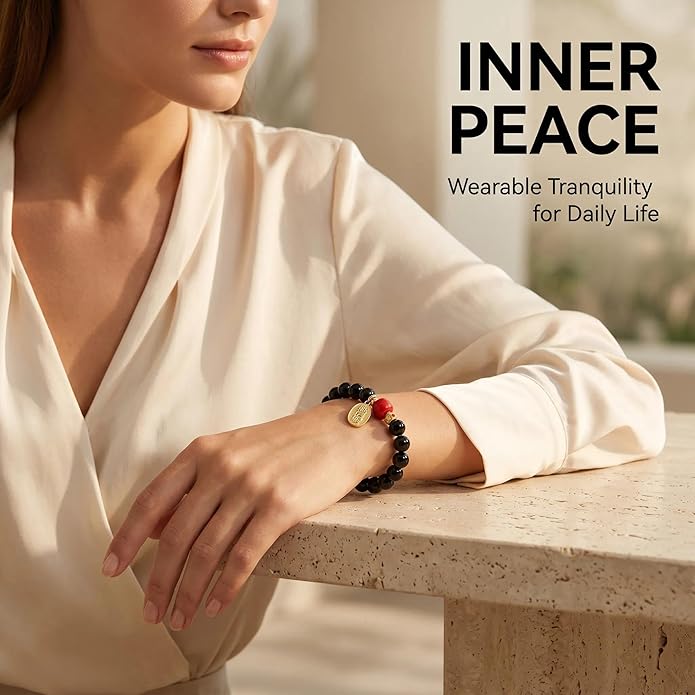 jamow Sandalwood Beaded Bracelet for Gift Seekers, Warm Brown Wrist Jewelry with Subtle Accent Bead Layout for Quiet Sitting, Simple Travel Outfit, Meditation, and Meaningful Gifting
