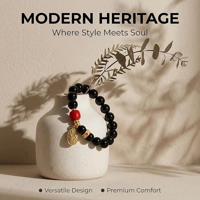 jamow Sandalwood Beaded Bracelet for Gift Seekers, Warm Brown Wrist Jewelry with Subtle Accent Bead Layout for Quiet Sitting, Simple Travel Outfit, Meditation, and Meaningful Gifting