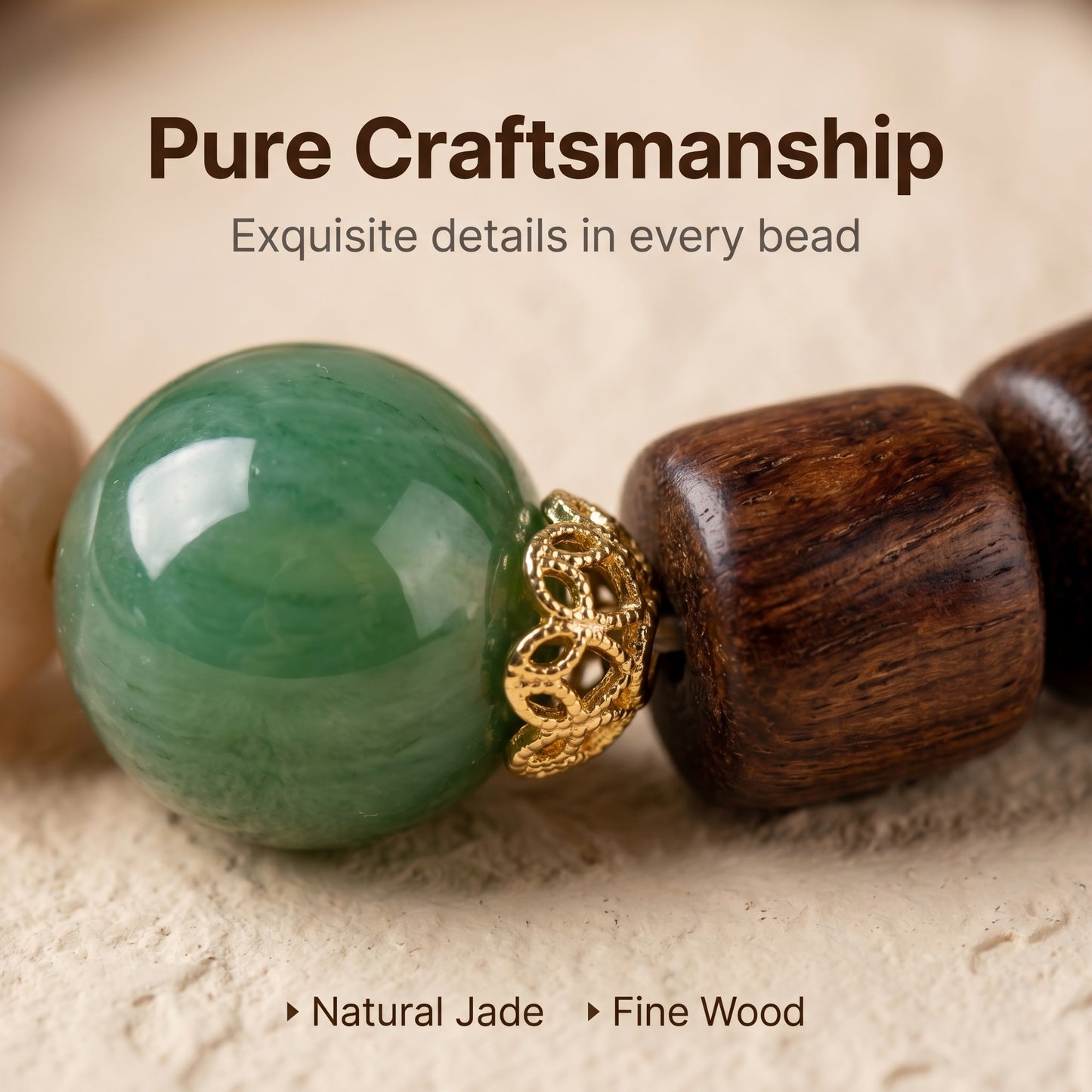 Pastel Golden Silk Jade Beaded Bracelet for Women, Natural Stone Bead Wrist Jewelry with Polished Beads, Natural Polished Style for Daily Outfits, Meditation, Layering, and Gift Styling