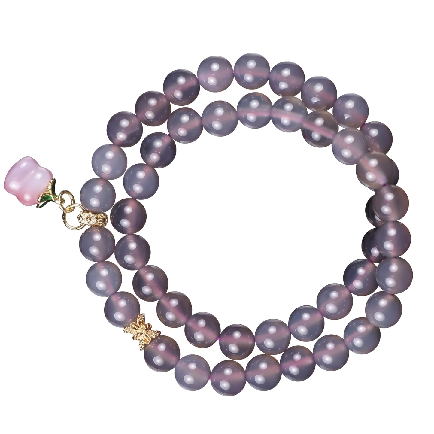 Smoky Agate Double Wrap Bracelet for Women, Natural Stone Bead Wrist Jewelry with Polished Beads, Modern Grounded Style for Daily Outfits, Meditation, Layering, and Gift Styling