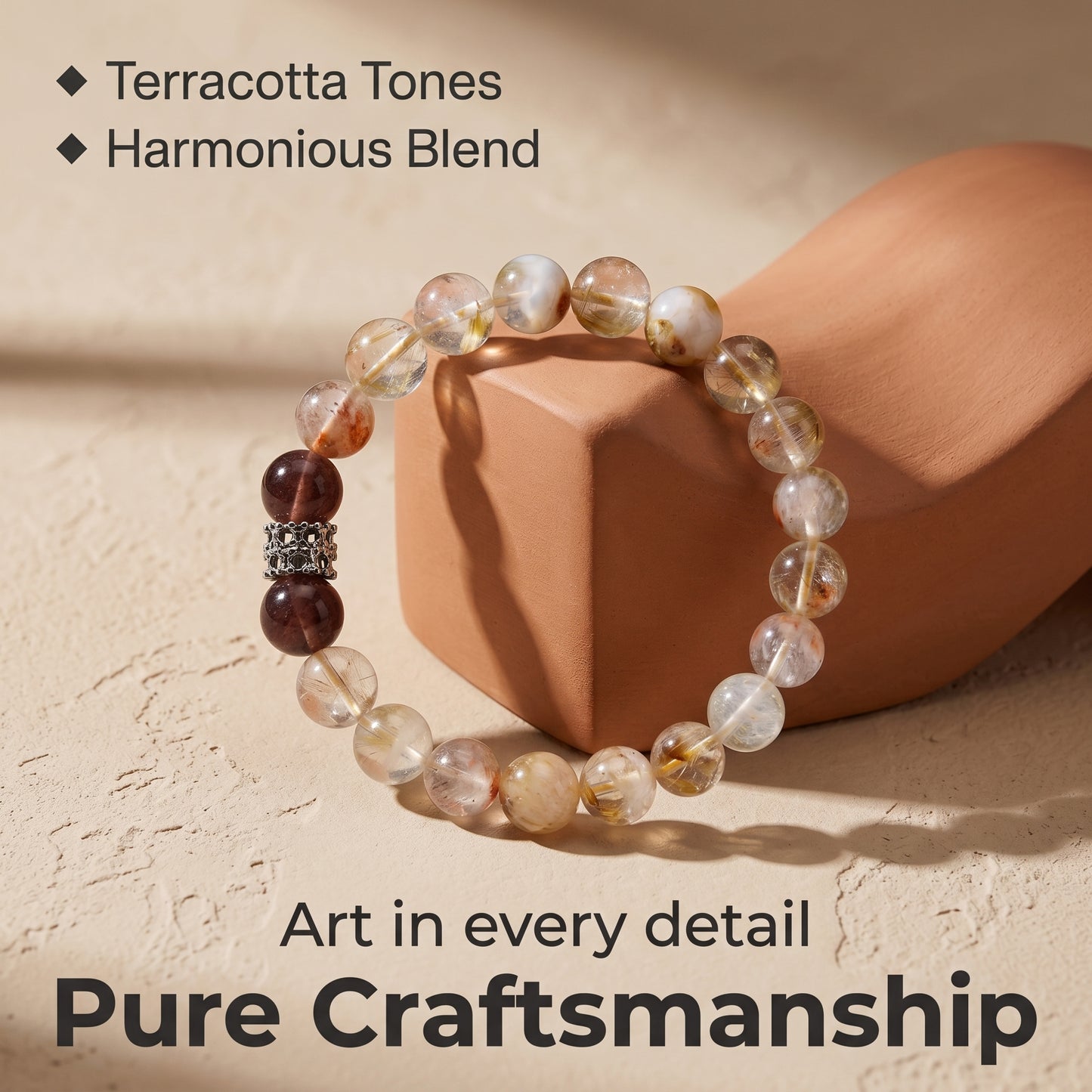 Yellow Crystal Beaded Bracelet for Women, Natural Crystal Stone Wrist Jewelry with Polished Beads, Golden Polished Style for Daily Outfits, Meditation, Layering, and Gift Styling