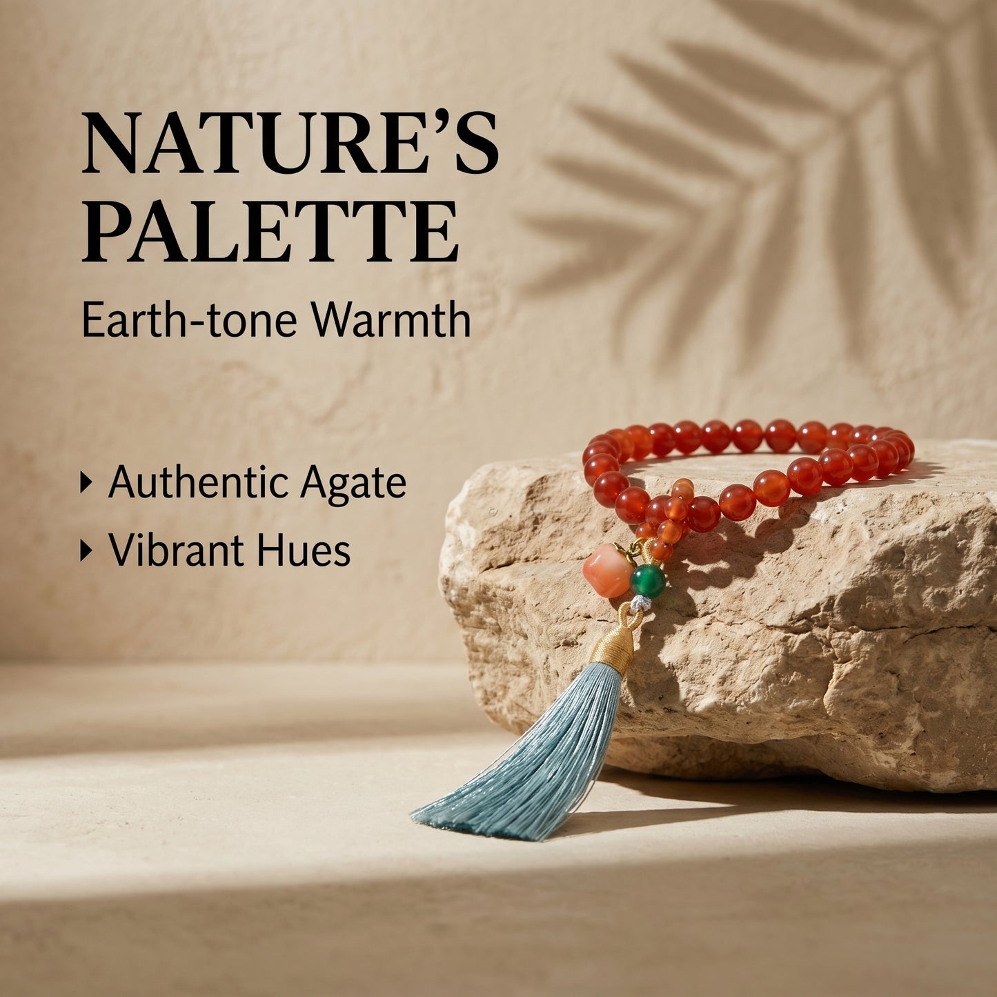 Red Agate Mala Style Bracelet for Women, Natural Stone Bead Wrist Jewelry with Polished Beads, Warm Confident Style for Daily Outfits, Meditation, Layering, and Gift Styling
