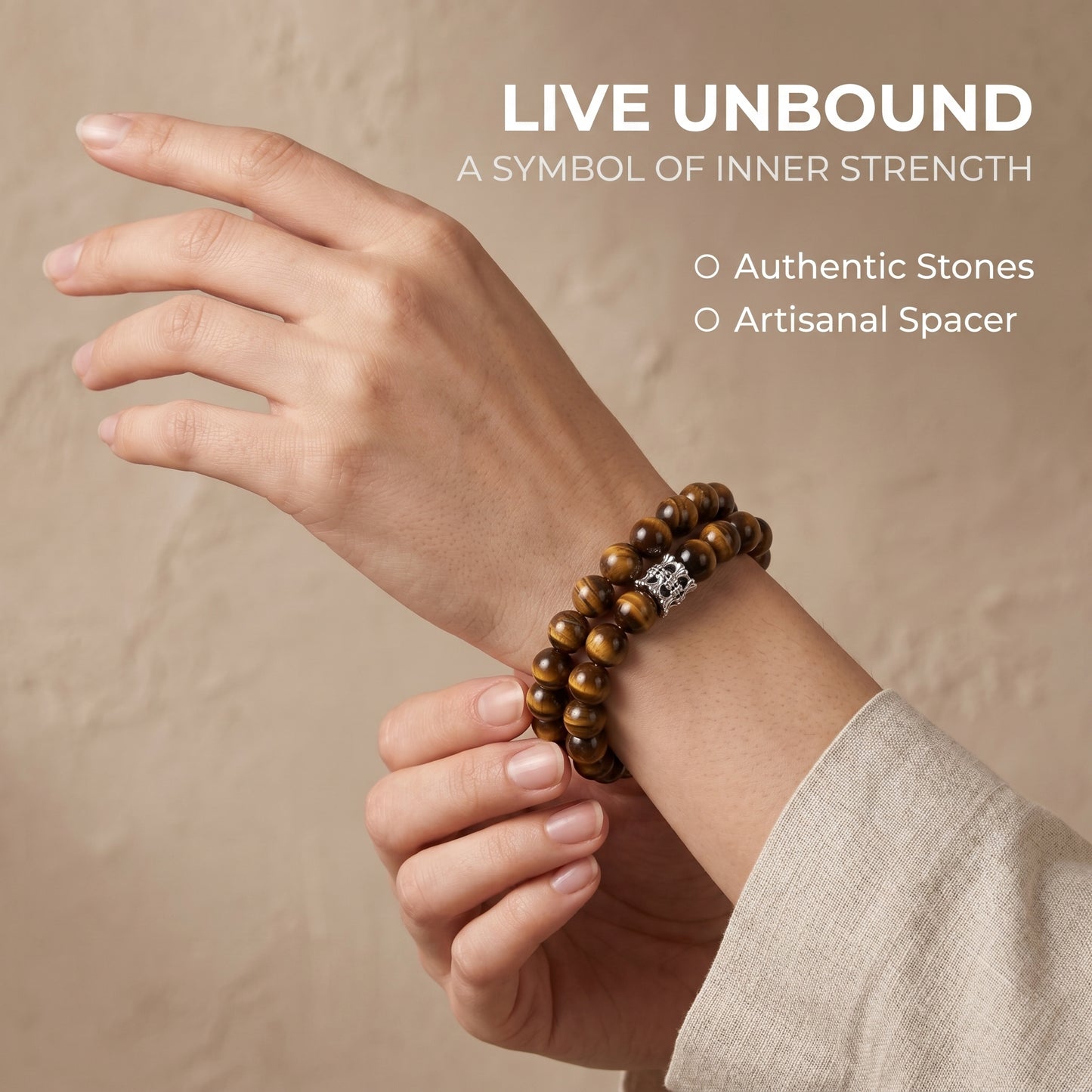 Yellow Tiger Eye Double Wrap Bracelet for Women, Natural Stone Bead Wrist Jewelry with Polished Beads, Golden Polished Style for Daily Outfits, Meditation, Layering, and Gift Styling