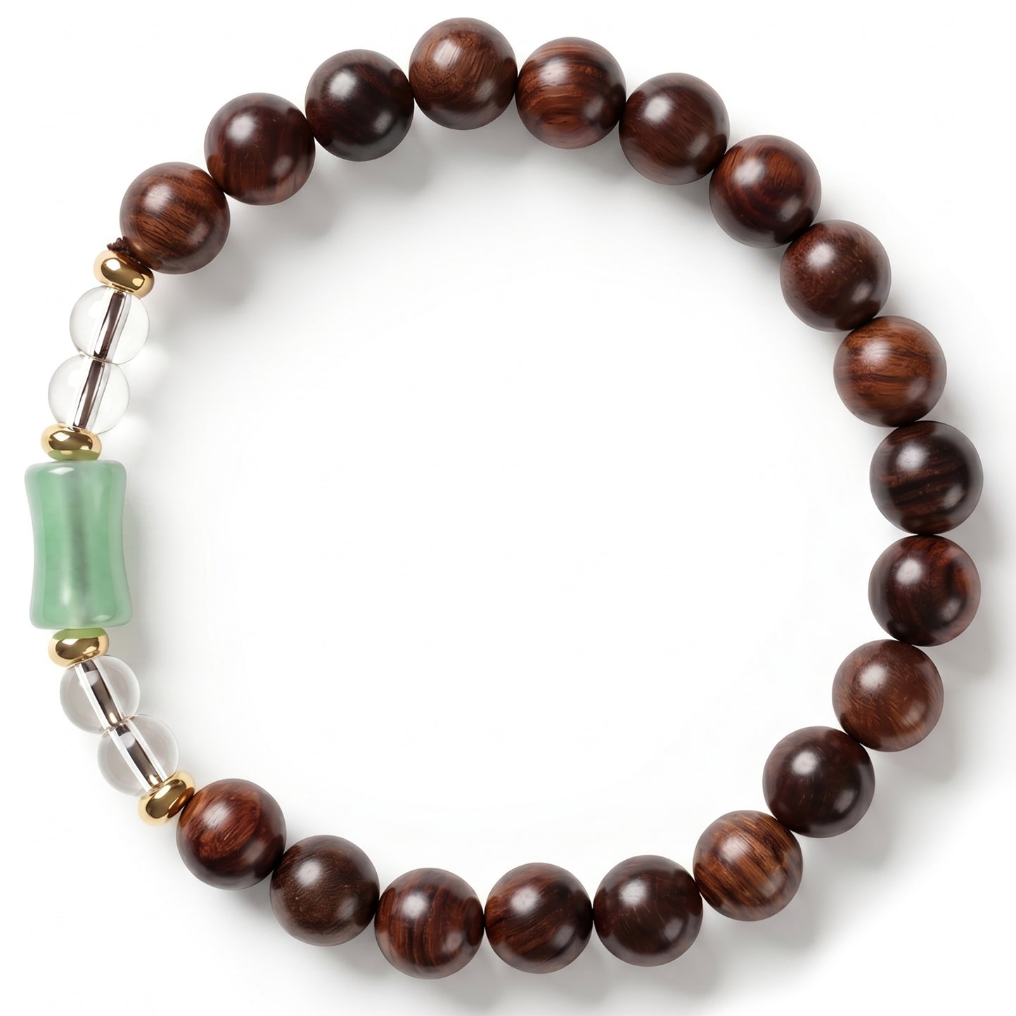 Black Rosewood Beaded Bracelet for Men and Women, Natural Wood Bead Wrist Jewelry with Polished Beads, Modern Grounded Style for Daily Outfits, Meditation, Layering, and Gift Styling