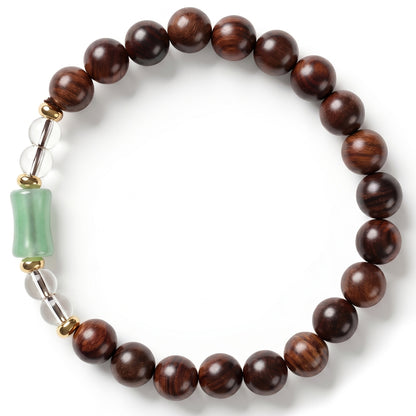 Black Rosewood Beaded Bracelet for Men and Women, Natural Wood Bead Wrist Jewelry with Polished Beads, Modern Grounded Style for Daily Outfits, Meditation, Layering, and Gift Styling