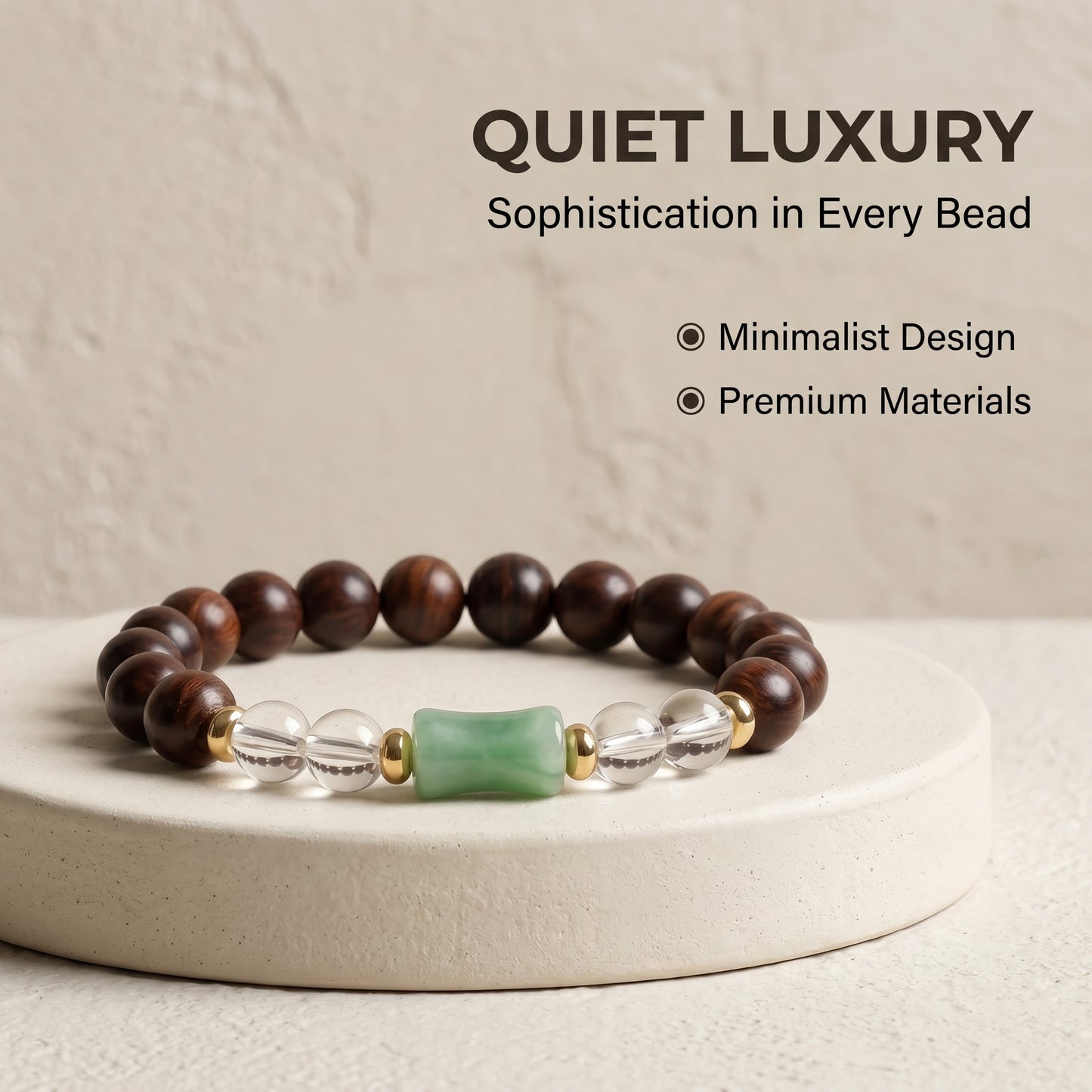 Black Rosewood Beaded Bracelet for Men and Women, Natural Wood Bead Wrist Jewelry with Polished Beads, Modern Grounded Style for Daily Outfits, Meditation, Layering, and Gift Styling