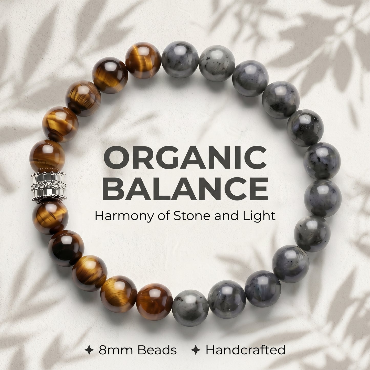 Black Flash Stone Beaded Bracelet for Women, Natural Stone Bead Wrist Jewelry with Polished Beads, Modern Grounded Style for Daily Outfits, Meditation, Layering, and Gift Styling