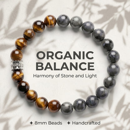 Black Flash Stone Beaded Bracelet for Women, Natural Stone Bead Wrist Jewelry with Polished Beads, Modern Grounded Style for Daily Outfits, Meditation, Layering, and Gift Styling