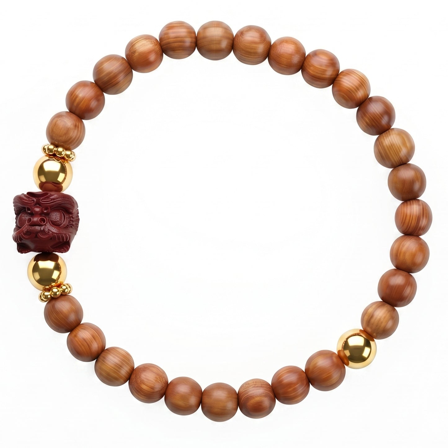 Thuja Wood Beaded Bracelet for Men and Women, Natural Wood Bead Wrist Jewelry with Polished Beads, Earthy Minimalist Style for Daily Outfits, Meditation, Layering, and Gift Styling