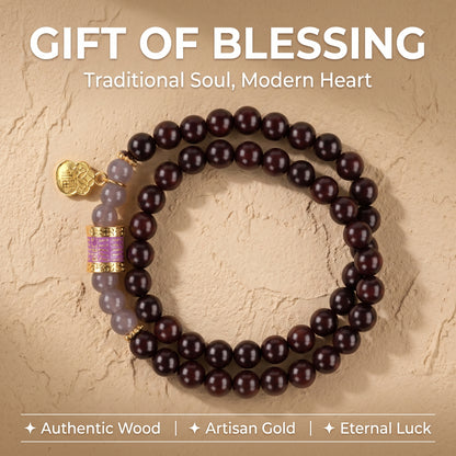 Blood Sandalwood Beaded Bracelet for Men and Women, Natural Wood Bead Wrist Jewelry with Polished Beads, Warm Confident Style for Daily Outfits, Meditation, Layering, and Gift Styling