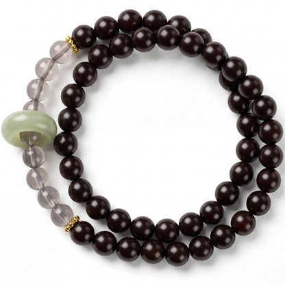 Red Sandalwood Beaded Bracelet for Men and Women, Natural Wood Bead Wrist Jewelry with Polished Beads, Earthy Minimalist Style for Daily Outfits, Meditation, Layering, and Gift Styling