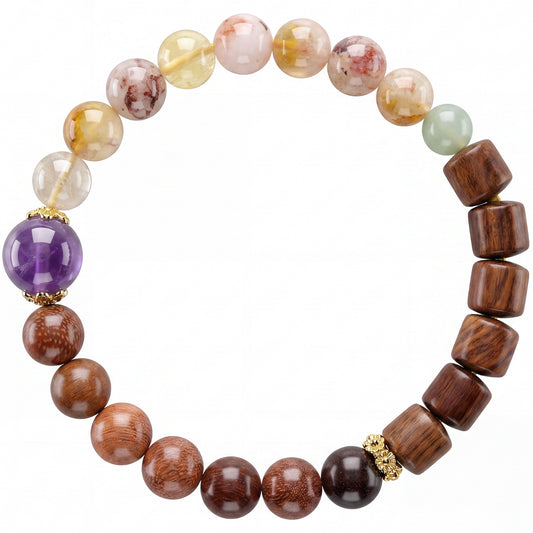 Honey Yellow Crystal Beaded Bracelet for Women, Natural Crystal Stone Wrist Jewelry with Polished Beads, Golden Polished Style for Daily Outfits, Meditation, Layering, and Gift Styling